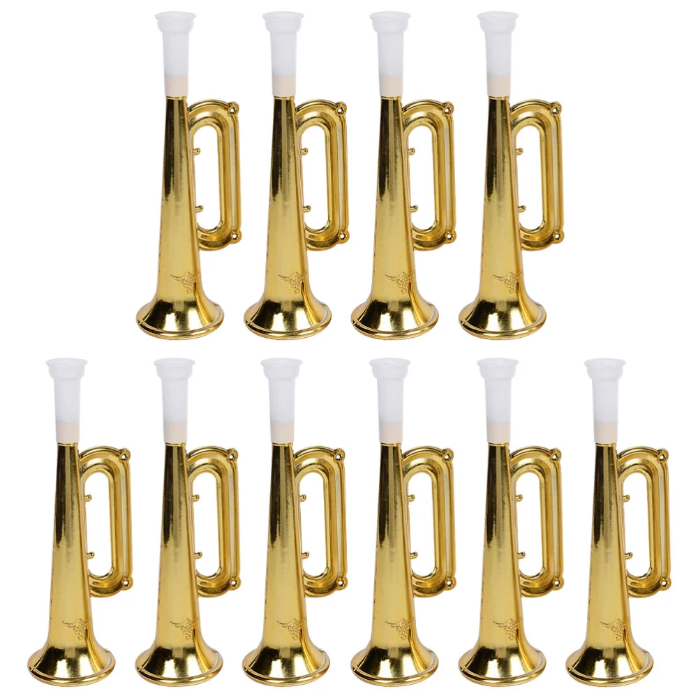 10Pcs Portable Kids Trumpets Interesting Trumpet Props Wear-resistant Cheering Trumpets