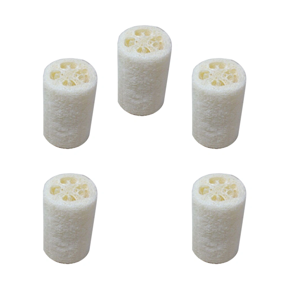 5Pcs 12.5cm Loofah Bath Shower Sponge Body Scrubber Deeply Washing Cleansing Scrubber Pot Bowl Washing Loofah White