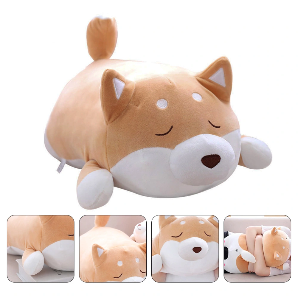 1pc Adorable Corgi Doll Pillow Funny Dog Doll Cotton Toy Dog Pillow