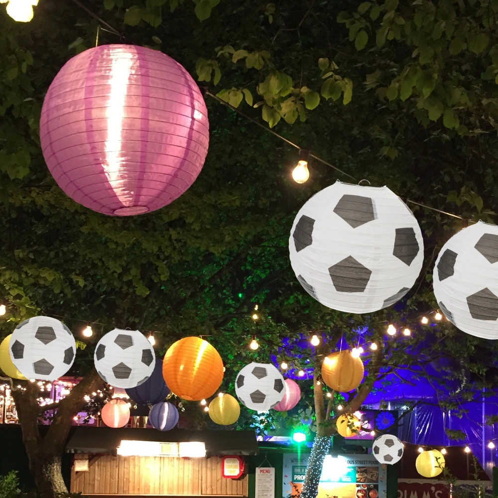 3pcs Soccer Ball Party Paper Lantern Football Sports Hanging Lantern Decoration Party Decor