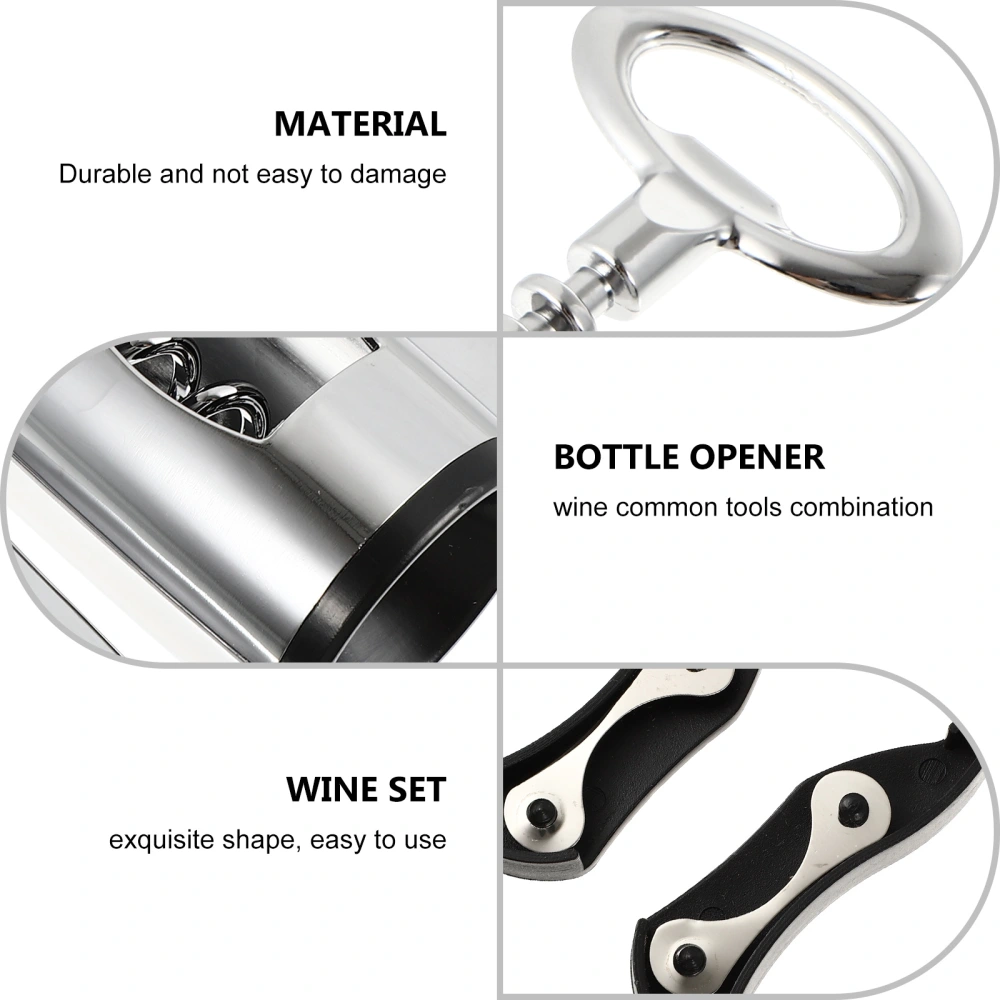 1 Set Portable Wine Bottle Opener Manual Bottle Opener Sparkling Wine Corkscrew