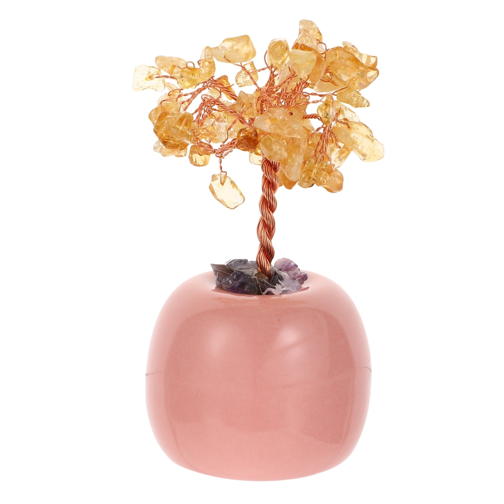 Crystal Crafts Money Tree Decor Tabletop Adornment Crystal Desktop Ornament