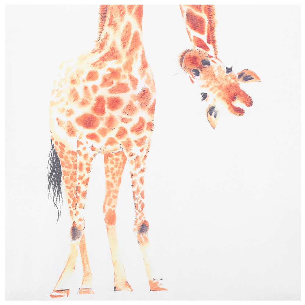 Animal Wall Art Print Frameless Giraffe Painting Artwork for Nursery Room (30x30cm)