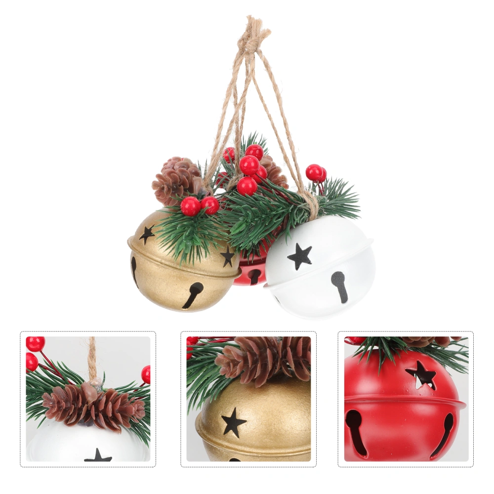 3pcs Christmas Style Bell Ornaments Xmas Tree DIY Berry Bell Hanging Pendants