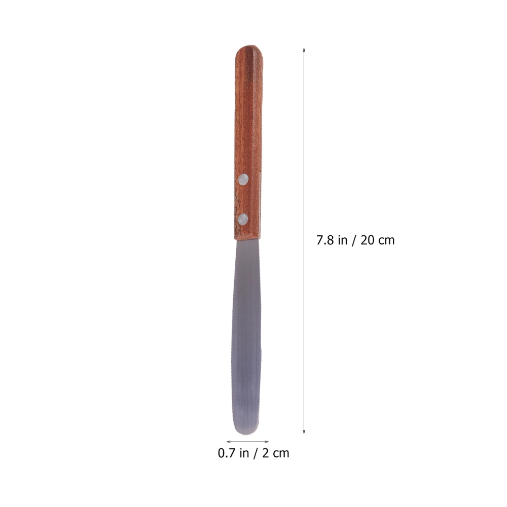 Dental Spatula Gypsum Tone Wooden Handle Metal Spatula Plaster Mixing Dental Impression Materials Size M