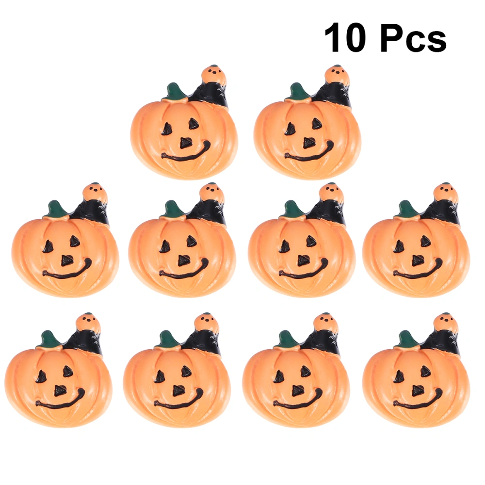 10pcs Halloween Mini Decoration Resin Pumpkin DIY Craft Accessories for Phone