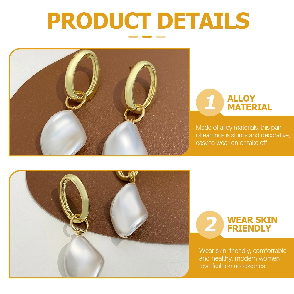 1 Pair Pearl Earrings Dangle Drop Earrings Birthday Wedding Earrings Gift for Women Girls