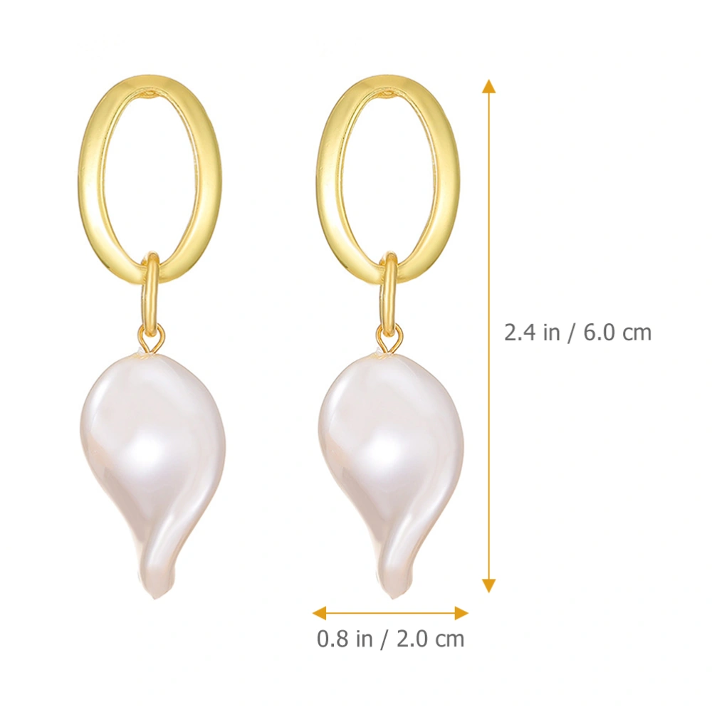 1 Pair Pearl Earrings Dangle Drop Earrings Birthday Wedding Earrings Gift for Women Girls