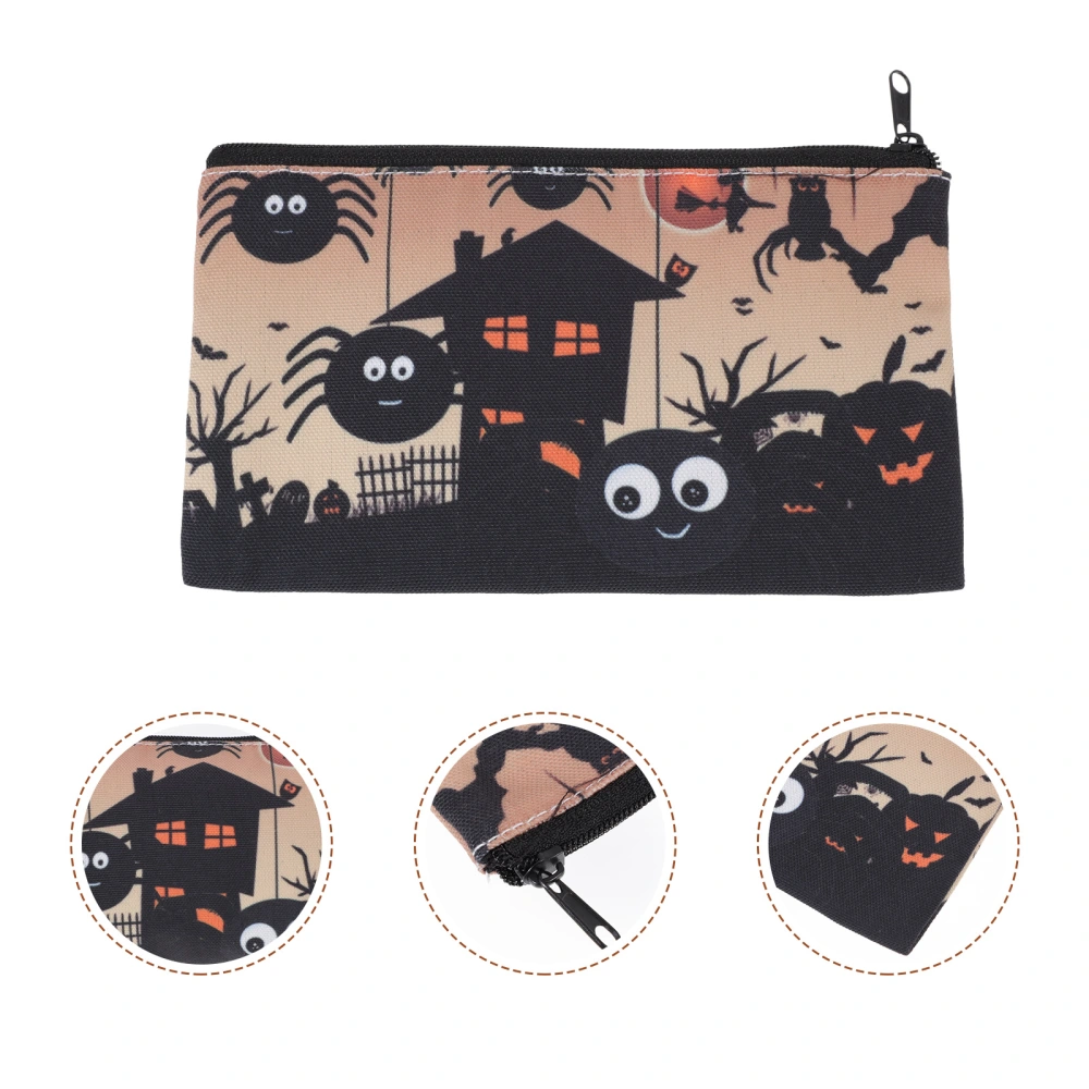 1Pc Decorative Halloween Pen Bag Multi-purpose Halloween Makeup Storage Bag