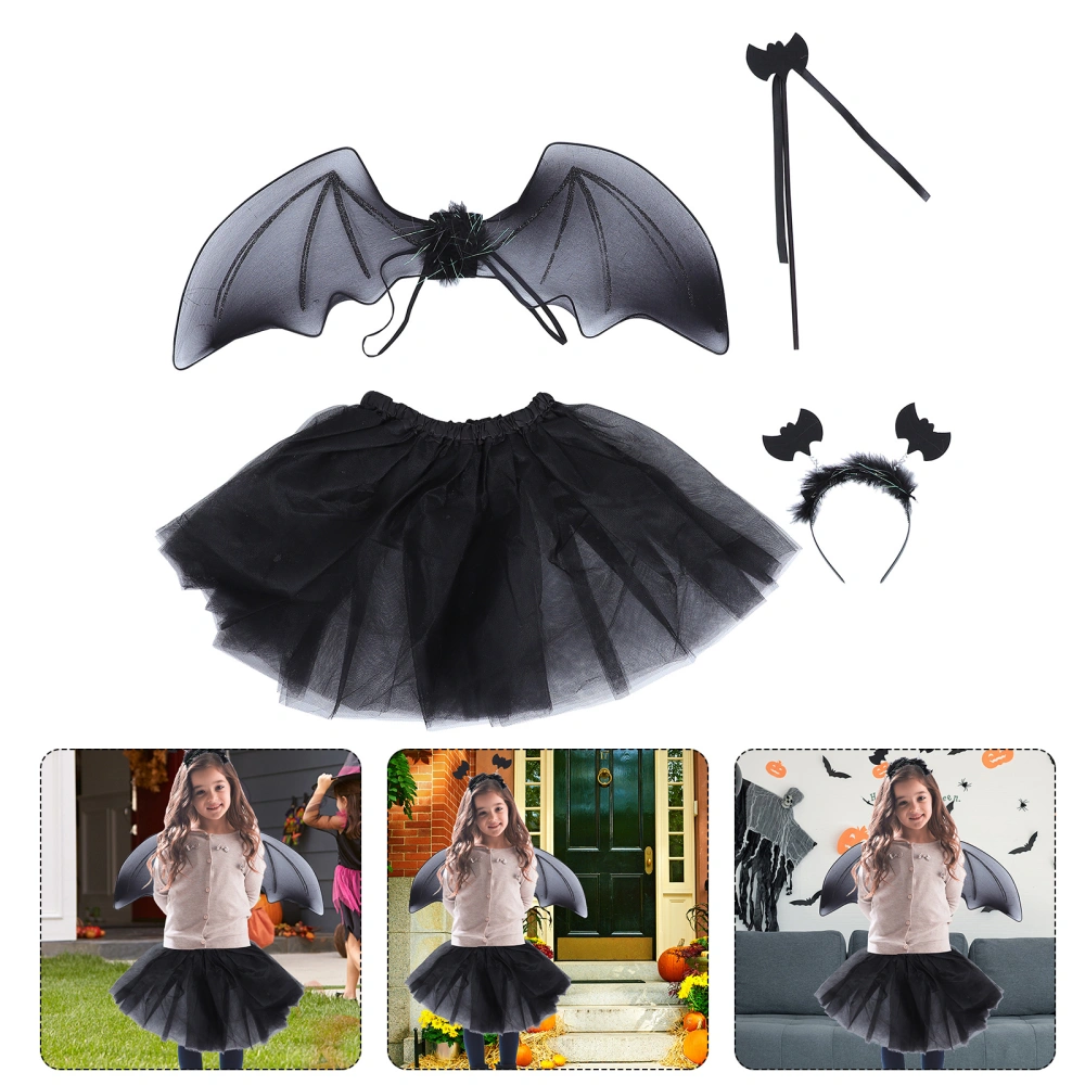 1 Set Halloween Children Clothes Bat Wing Costumes Party Performance Costume