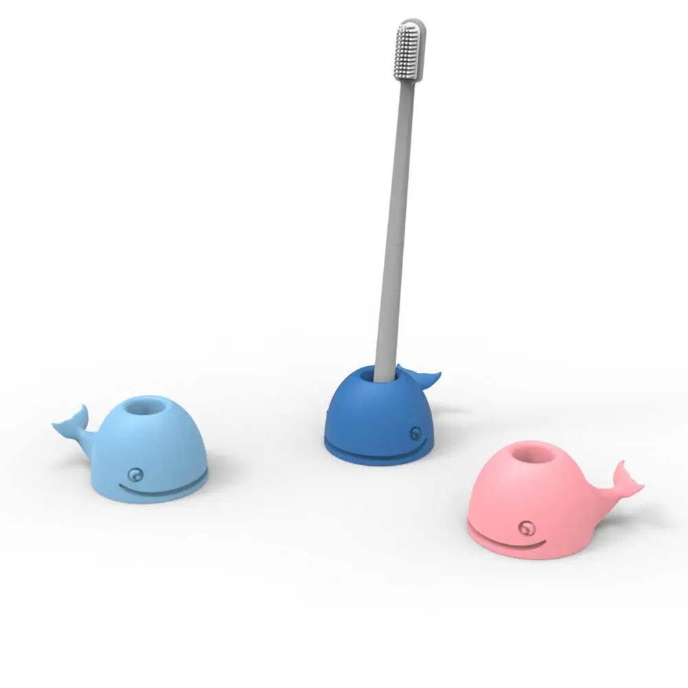 2pcs Whale Toothbrush Holders Multi-function Storage Containers Pen Holders Washstand Organizer (Sky Blue)