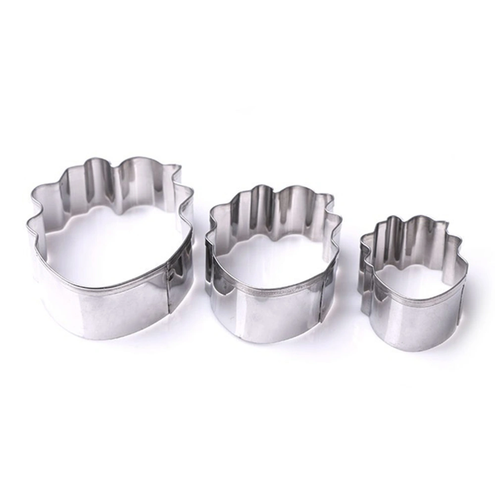 3Pcs Cutter Set Cake Fondant Flower Icing Tulip Petal Stainless Steel Cookie Biscuit Mold