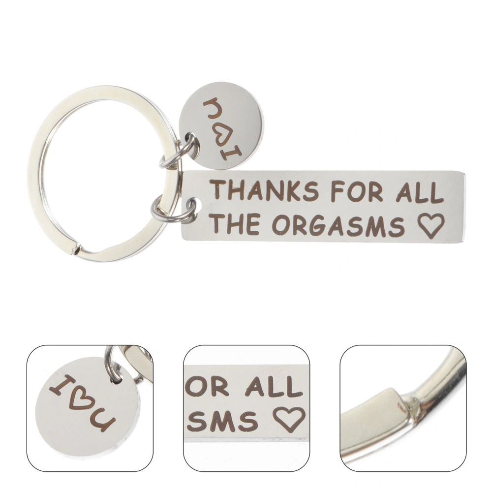 Stainless Key Ring Fashionable Key Chain Lettering Key Holder Couple Use Key Chain