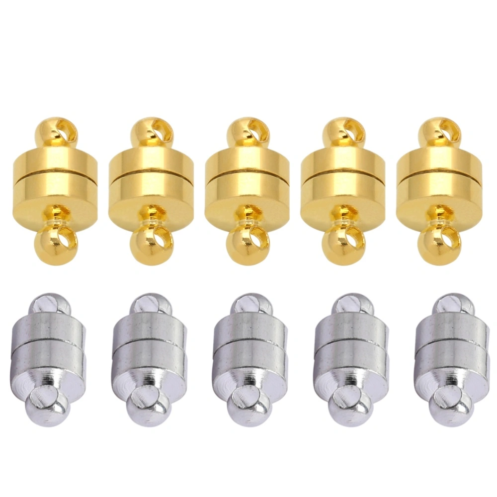 20pcs Small Strong Magnetic Clasps Connector Magnetic Fastenter for DIY Jewelry Necklace Bracelet Anklets (Silver + Gold)