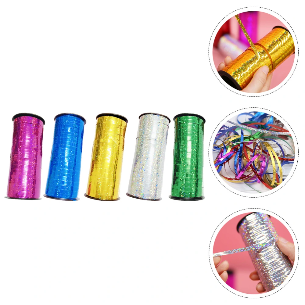 5 Rolls of Decorative Ribbons Gift Wrapping Ribbons DIY Balloon Ribbons