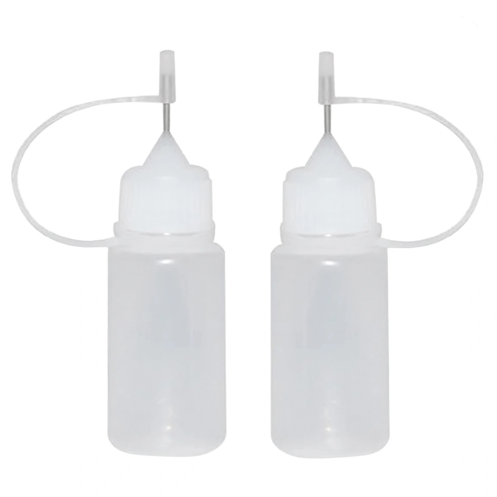 10pcs 50ml/ 1.75 oz Plastic Clear Needle Tip Glue Bottles Empty Dropper Bottles Precision Tip Applicator Bottles for Glue E-juice Oil Solvent Liquids