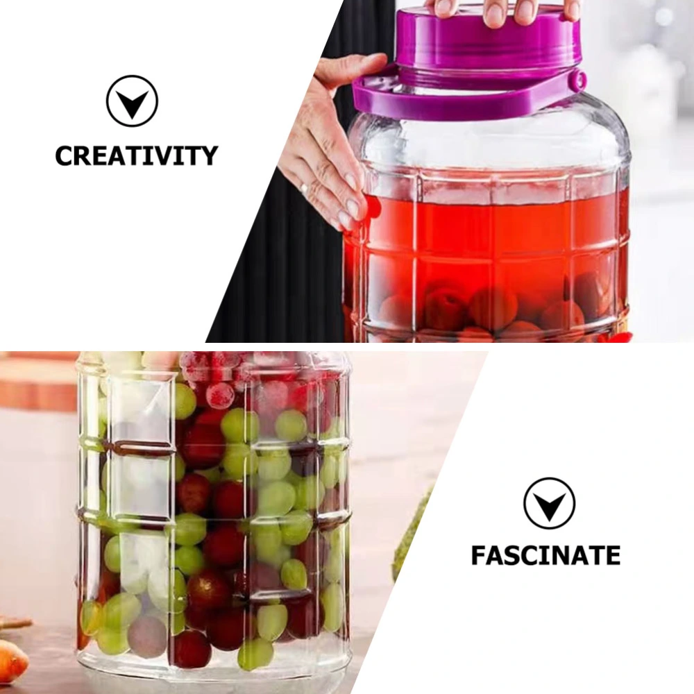 Glass Sealed Container Transparent Dried Food Jar Winemaking Bottle Pickle Jar