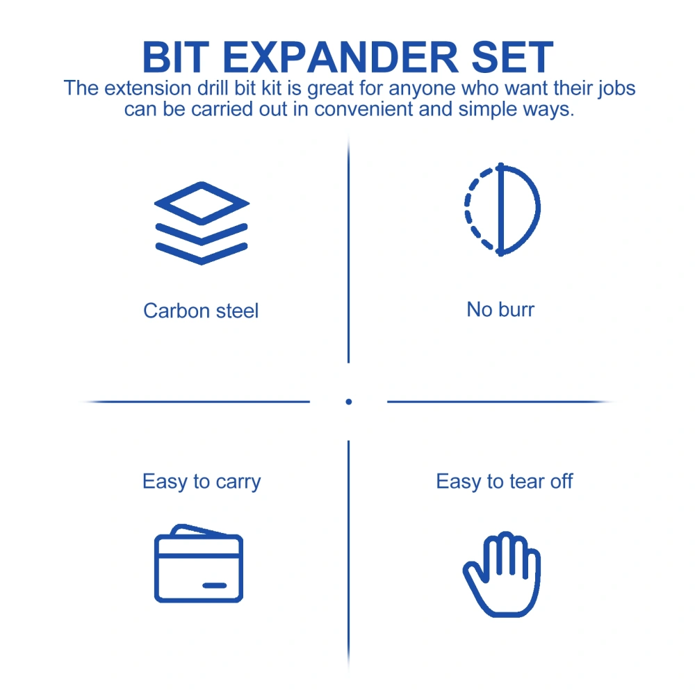 1 Set Drill Bit Extension Rod Set Practical Drill Bit Expander Rod and Wrench