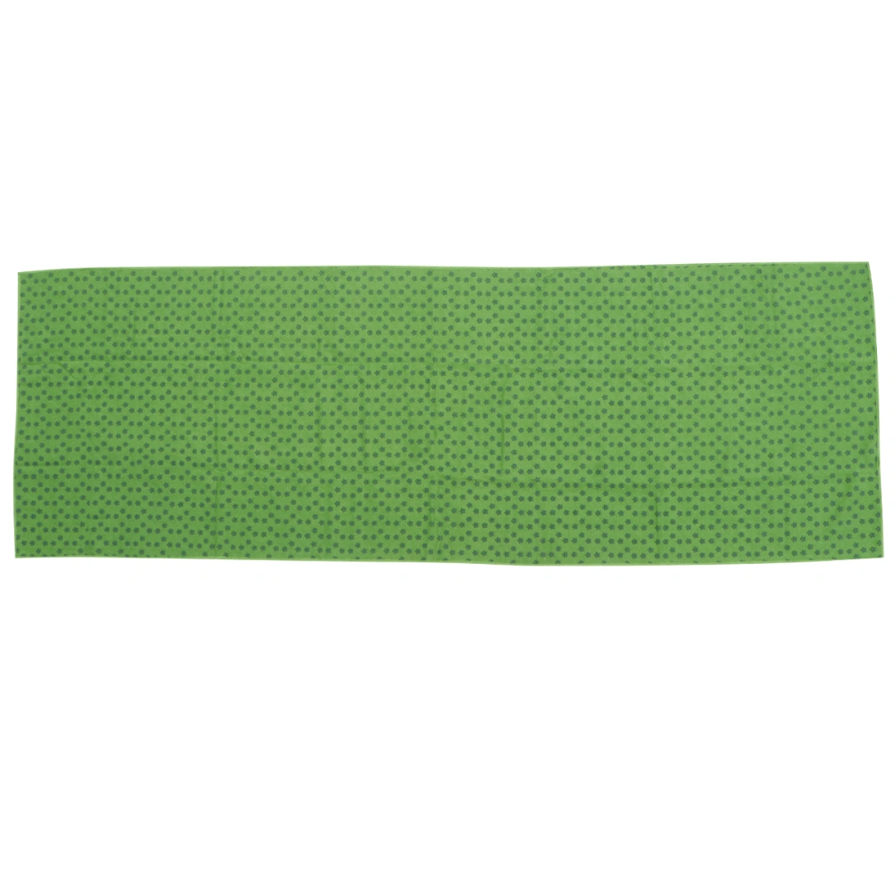 1pc 183x61cm Yoga Mat Anti-slip Plum Blossom Dots Sports Fitness Exercise Pilates Blanket (Green)