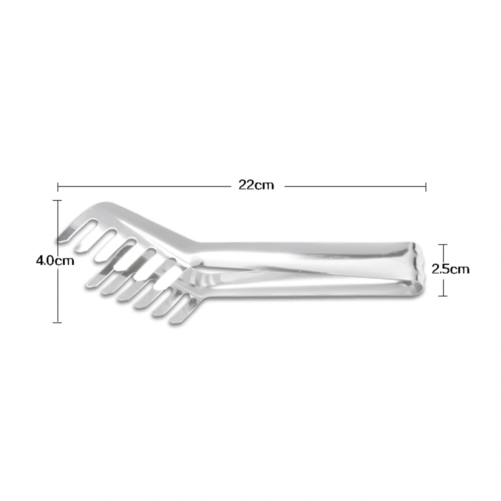 Stainless Steel Spaghetti Tongs Pasta Clip Handle Salad Tong for Kitchen