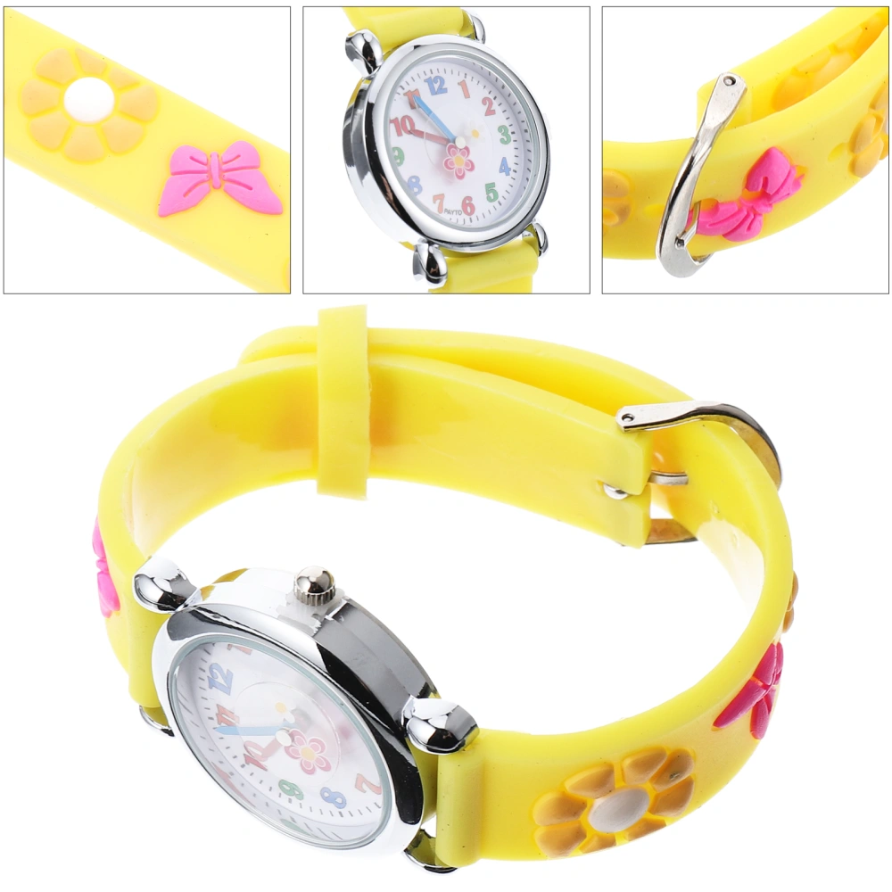 Creative Cartoon Kids Watches Flowers Pattern Children Wristwatch Festival Gift