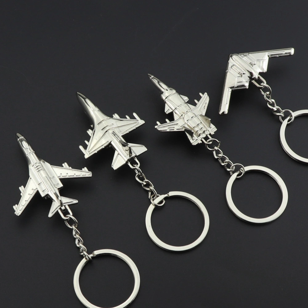 4pcs Key Pendant Key Chain Creative Aircraft Fighter Model Bag Pendant for Friends