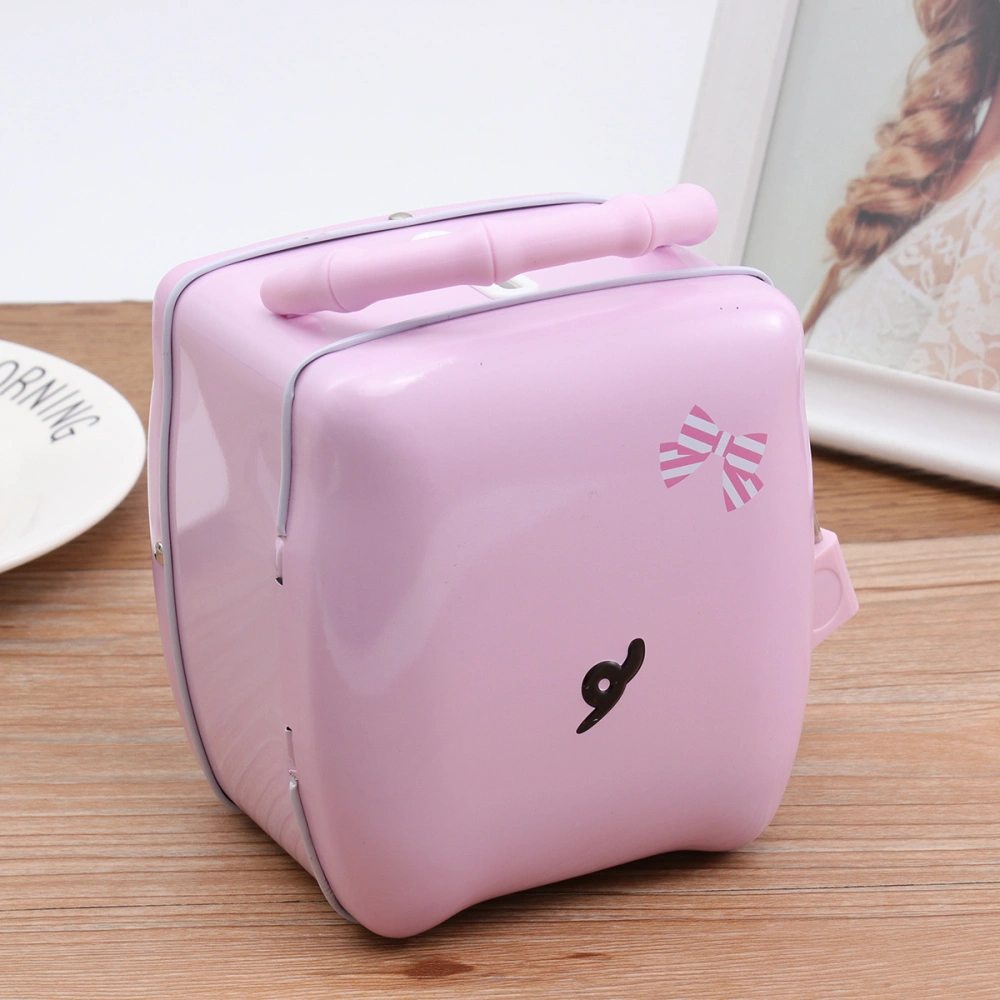 Pig Shape Piggy Bank Iron Money Box Storage Jar Coins Save Pot Gift for Kids Children (Pink)