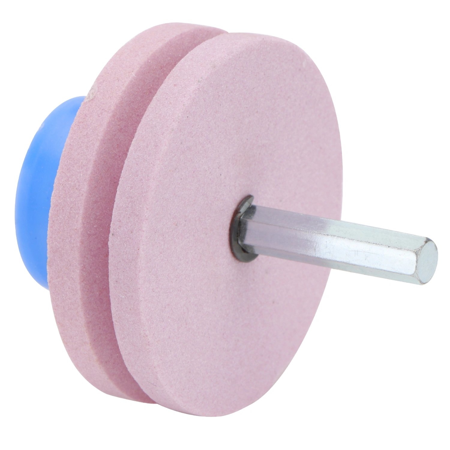 Double Layer Grinding Drill Sharpener Lawnmower Faster Rotary Drill Sharpener Grinding Tool Garden Lawn Mower Parts (Pink)