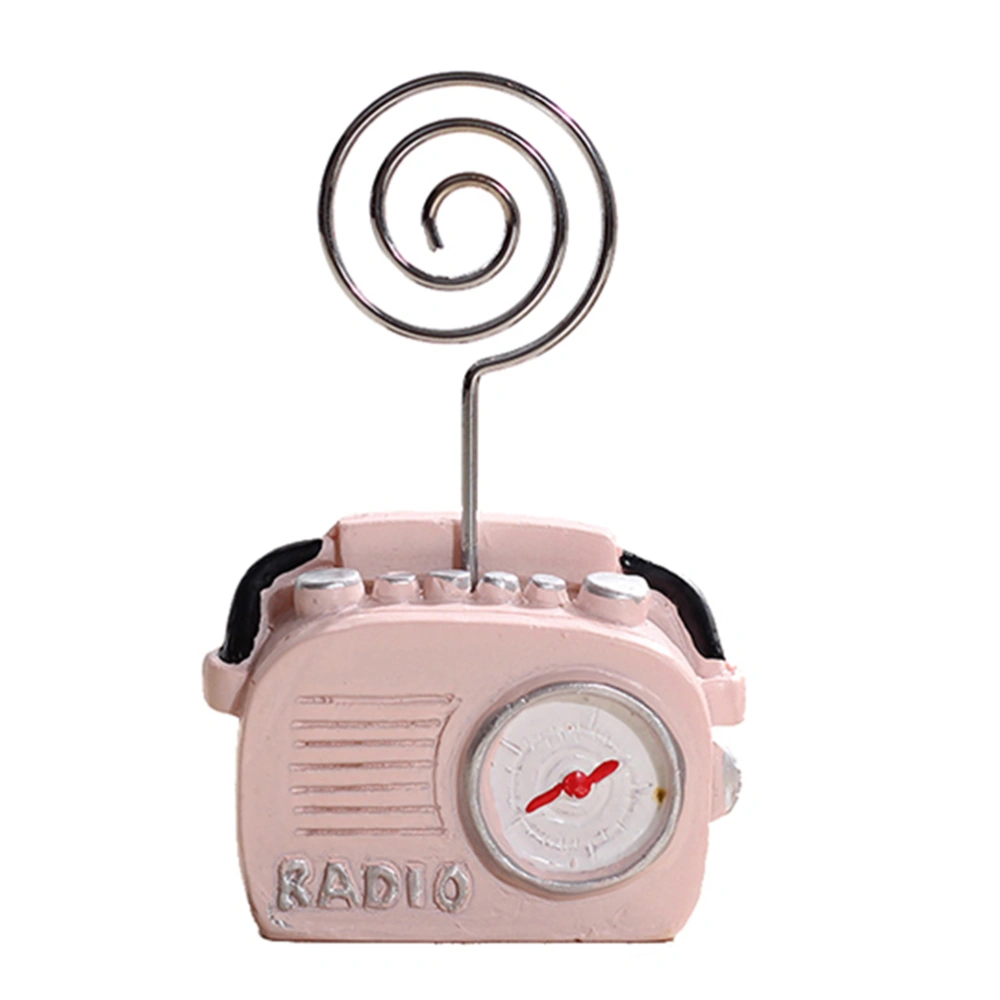 1Pc Retro Phone Radio Shape Message Holder Note Photo Clip Student Desktop Decor