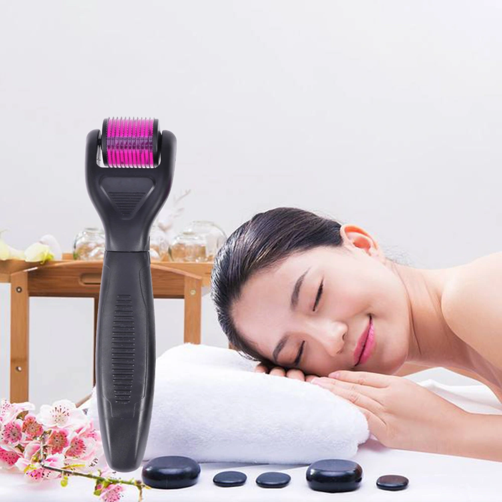 Multifunctional Derma Roller 6 in 1 Skin Care Eye Face Body Narrow Area 540 Micro Needle Derma Roller Hair Loss Treatment Black (Black Handle 0.5+1.0+1.5+2.0)