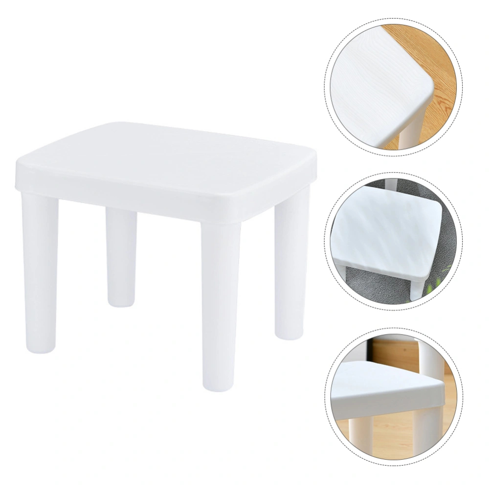 1Pc Children Footstool Household Stool Bathroom Low Stool Furniture (White)