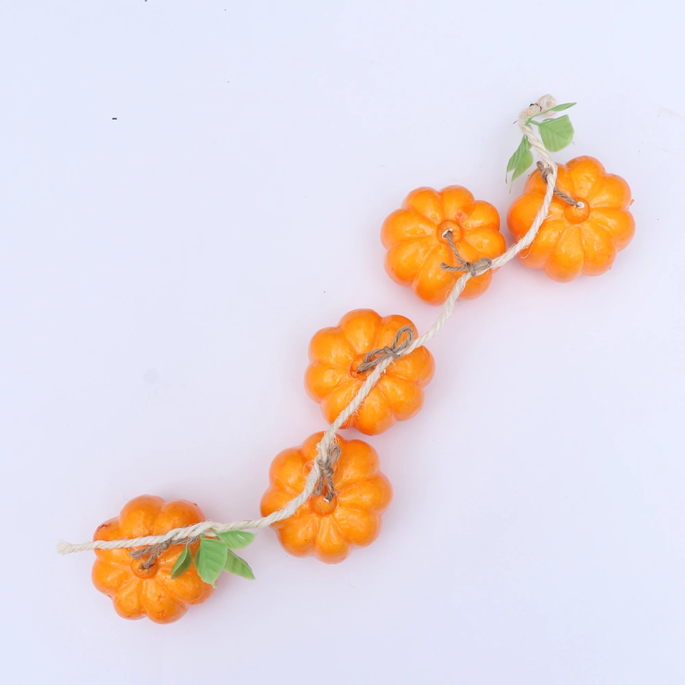 Artificial Lifelike Pumpkin Strings Hanging Fake Fruit Vegetable Hanging Decoration for Home Kitchen Garden Office Wedding Wall Party