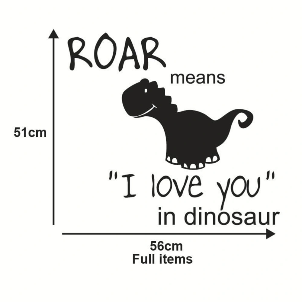 Dinosaur Roar Background Wallpaper PVC Art Sticker for Bedroom Living Room