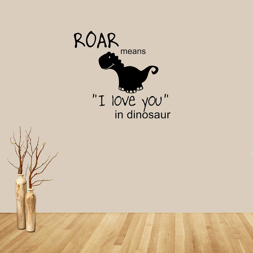 Dinosaur Roar Background Wallpaper PVC Art Sticker for Bedroom Living Room