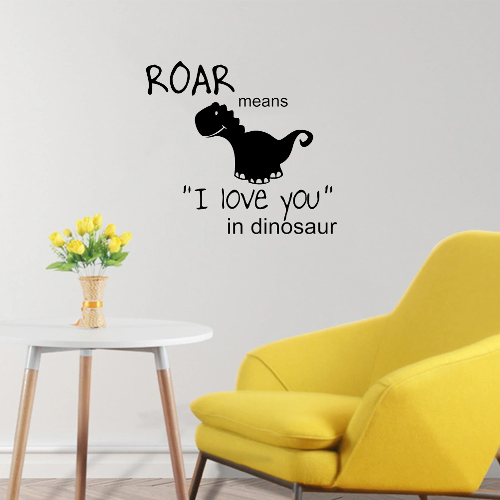 Dinosaur Roar Background Wallpaper PVC Art Sticker for Bedroom Living Room