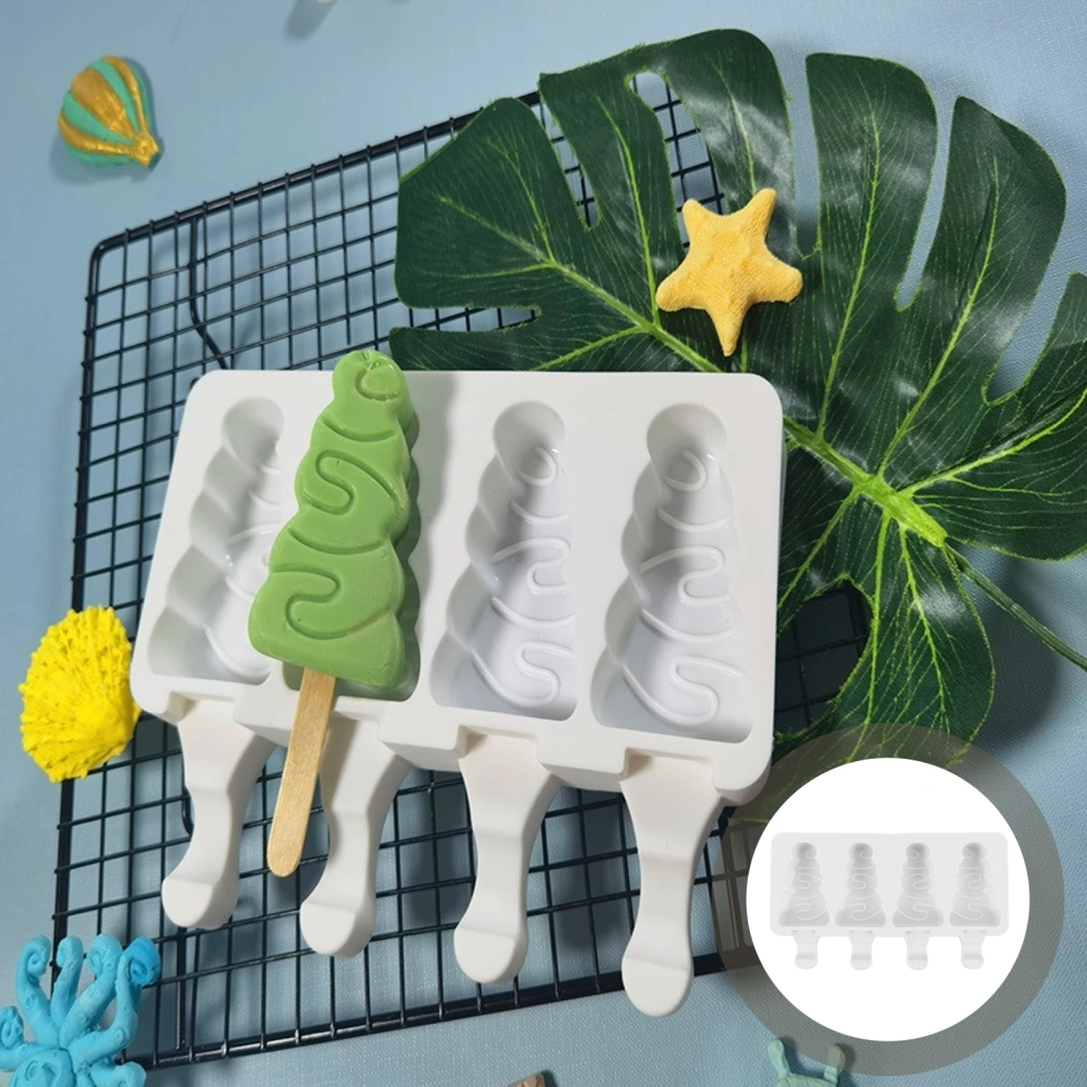 1 Set Silicone Ice Cream Mold DIY Homemade Popsicle Mold Freezer Mold With Stick