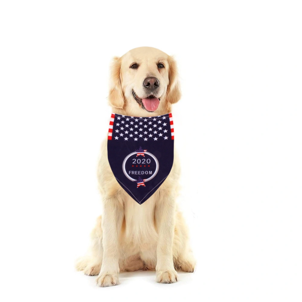 3Pcs American Flag Dog Bandana Triangle Bibs Scarf Accessories Collar for Dogs Cats Pets Animals Birthday Daily Use (Assorted Color)