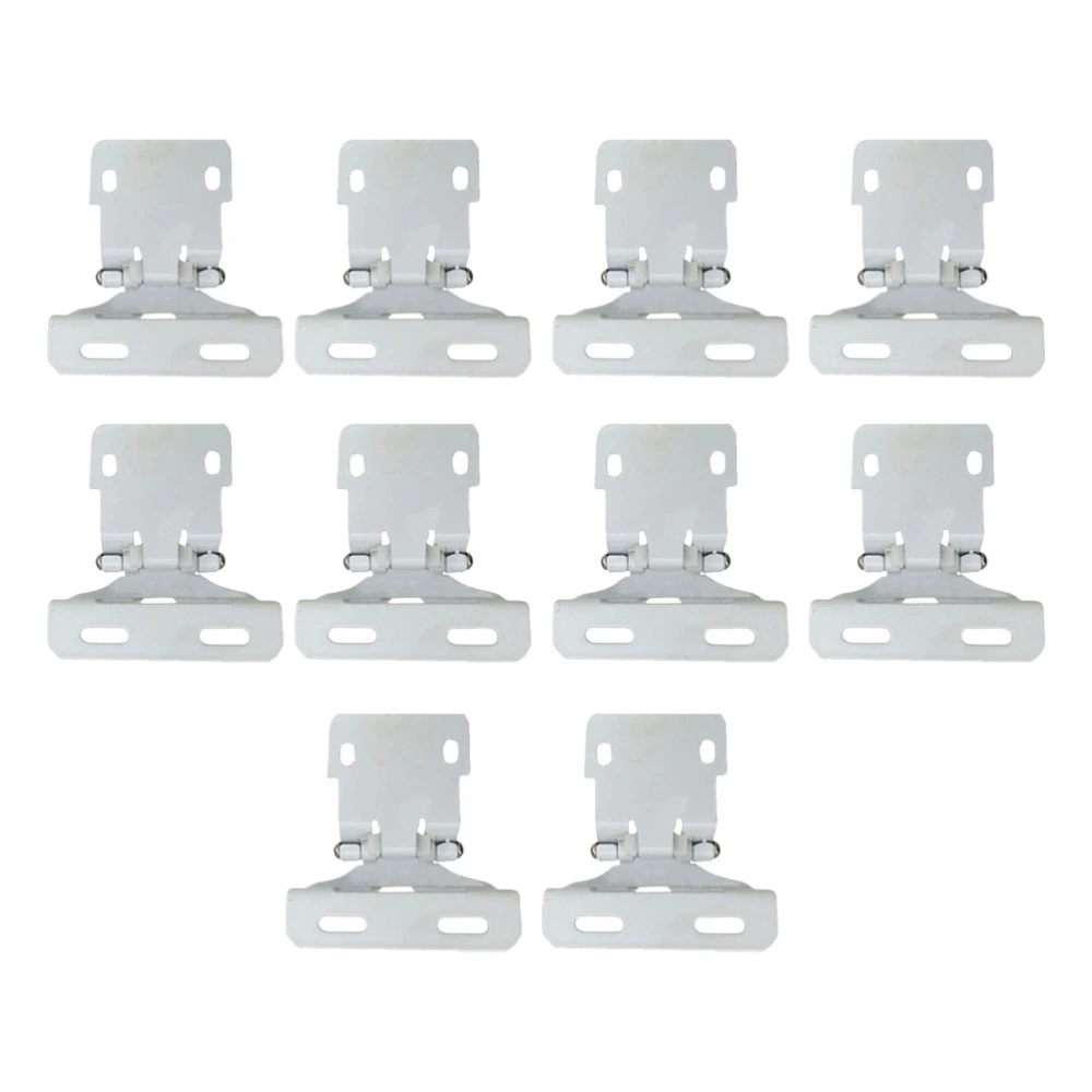 10pcs Spring Iron Hinges Cabinet Door Hinge Cabinet Door Self-Closing Hinge Drawer Furniture Spring Hinge (White)