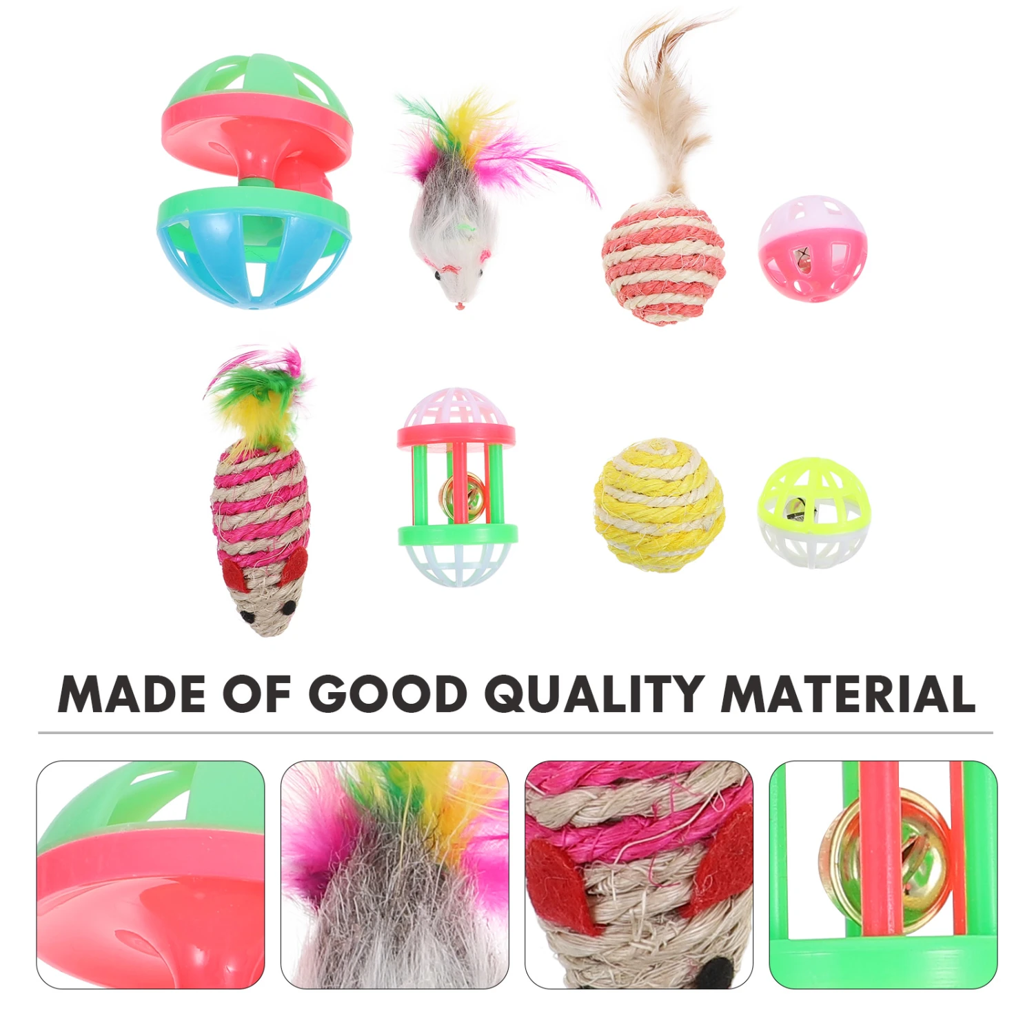 2 Sets Cat Toys Interesting Pet Teaser Toys Plush Cat Interactive Toys