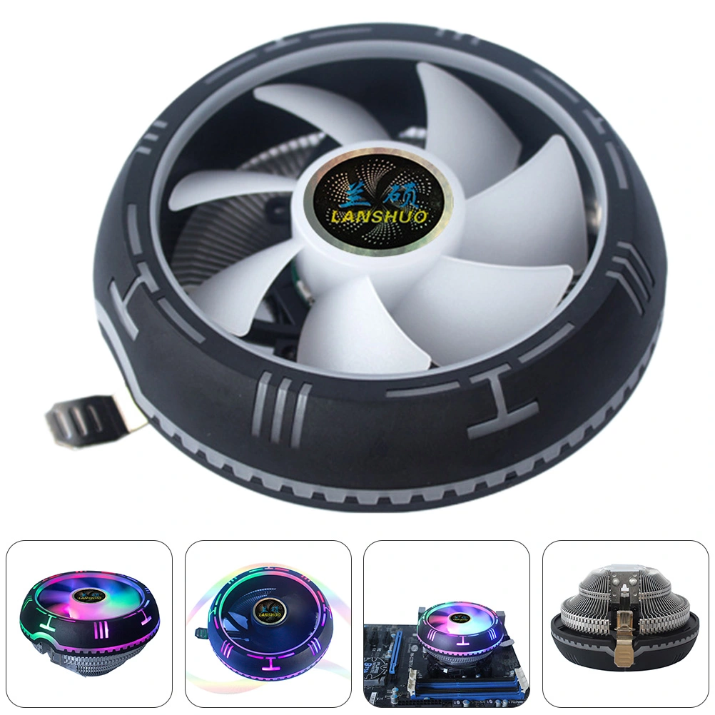 1pc CPU Cooling Fan Aluminum Silent Light CPU Cooler CPU Radiator for Computer
