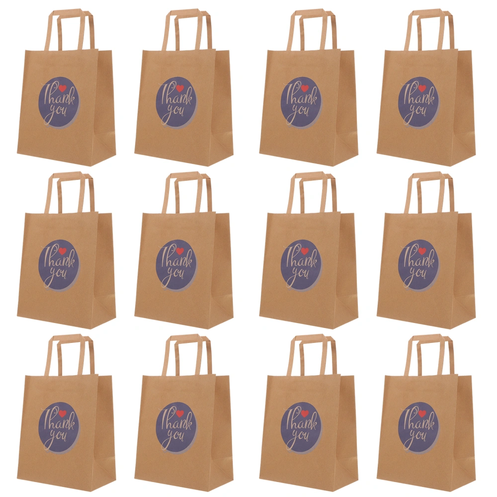 12PCS Exquisite Gift Bags Creative Gift Pouches Kraft Paper Bags Package Bags