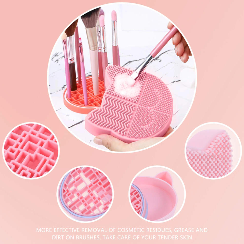 Silicon Makeup Brush Cleaning Mat Makeup Brush Drying Holder Brush Cleaner Mat