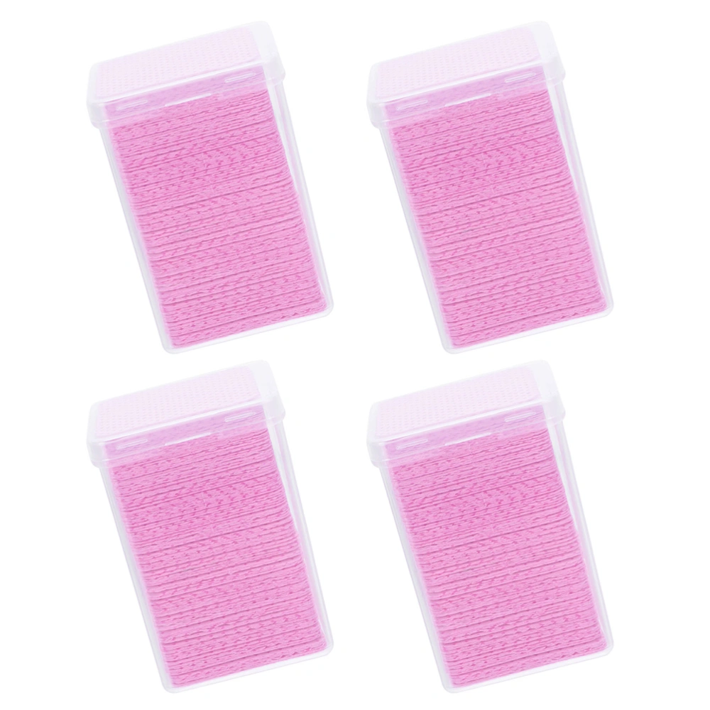 4Boxes Practical Eyelash Glue Wipe Salon Glue Bottle Wiping Supplies Pink