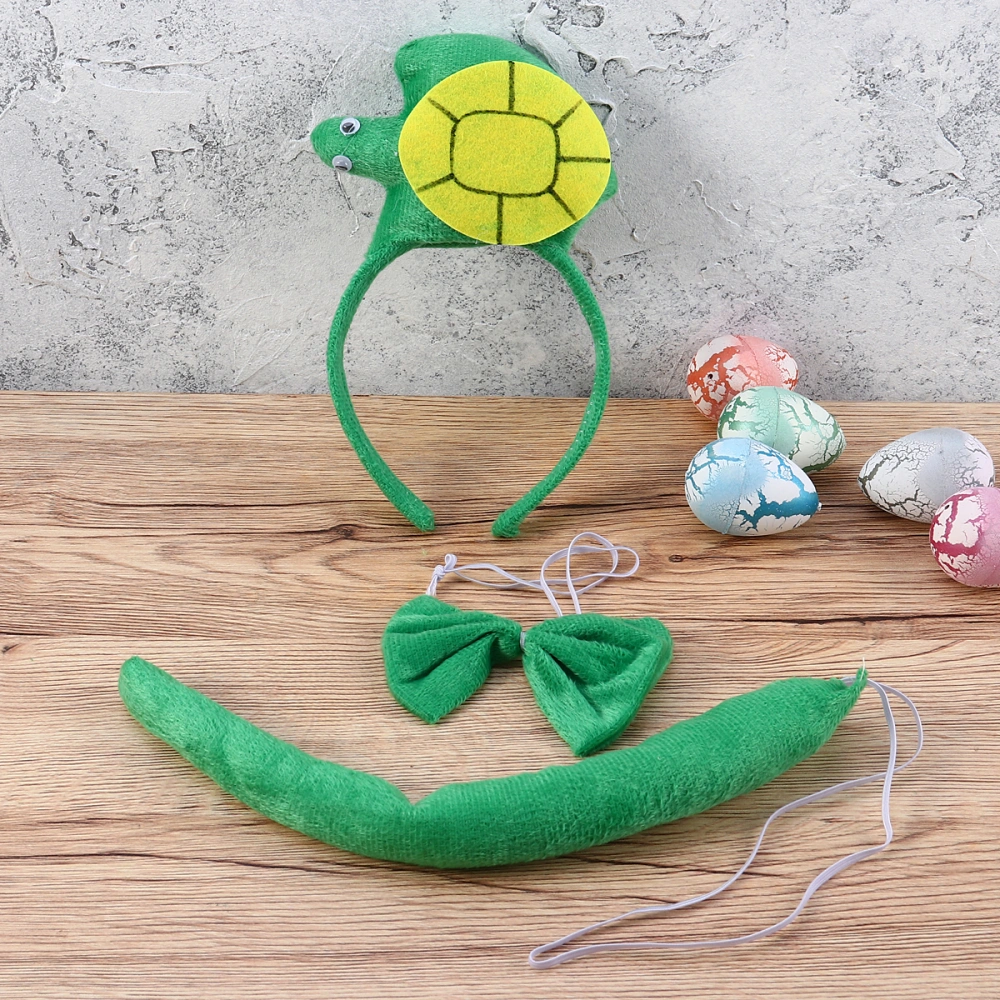 3 in 1 Green Tortoise Costume Dress up Headband Hair Accessories Cosplay and Performance Props