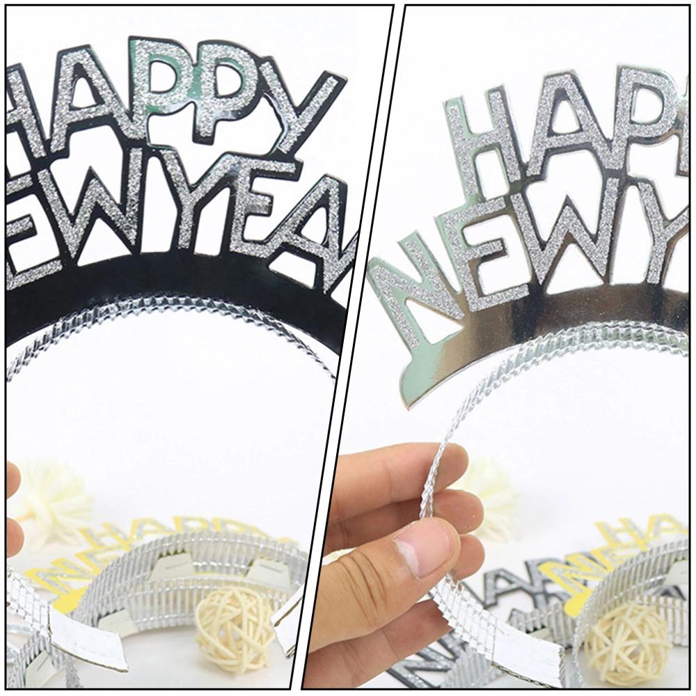 12pcs Happy New Year Hairbands Festival Celebration Headdress Props Party Props