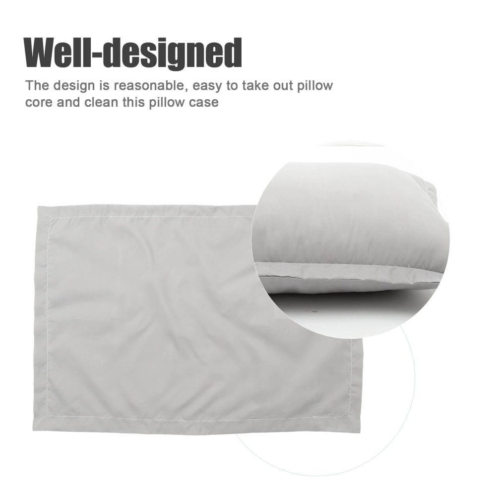 2Pcs Protective Pillow Cover Washable Bedroom Pillowcase Single Color Pillow Case