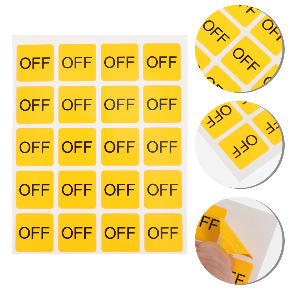 20pcs Device Switch Label Sticker On/Off Caution Switch Sticker Device Switch Stickers