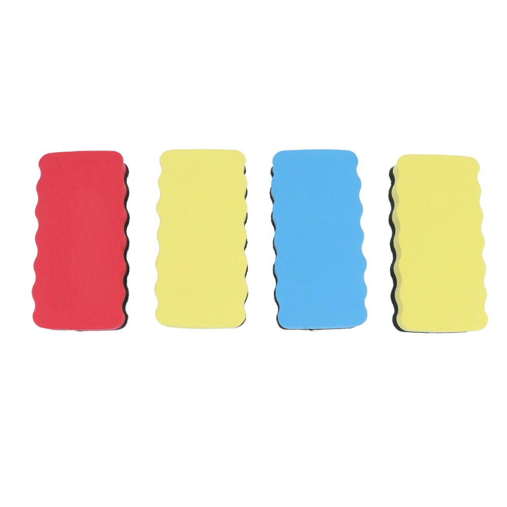 4pcs Large Felt Cloth Whiteboard Erasers Nonmagnetic Board Cleaner Whiteboard Dry-wipe Business Supplies for Home Office Shool(Random Color)