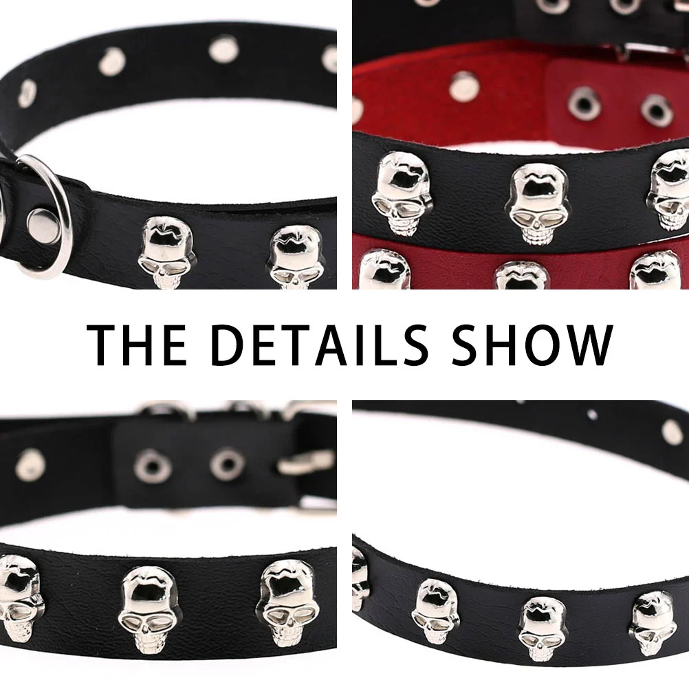 Punk Skull Necklace Stylish Necklace for Music Cosplay Necklace Prop Choker