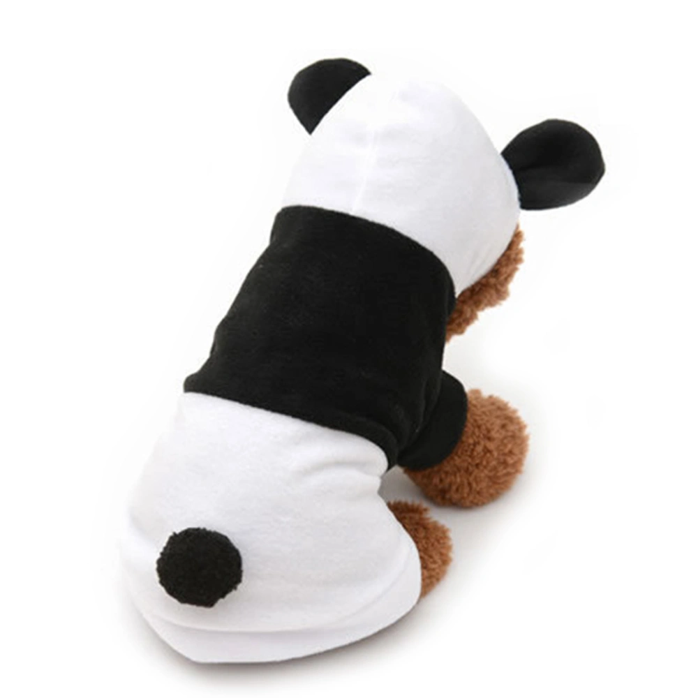 Dog Panda Costume Pet Puppy Hoodies Clothes Coat Autumn Winter Dress Size M